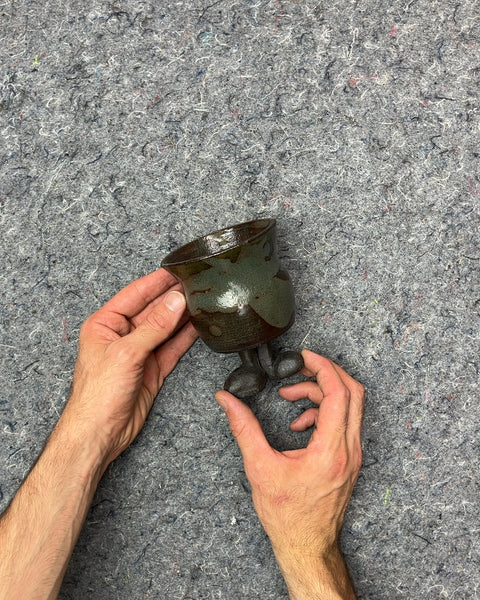 Handmade Ceramic Goblet With Feet!