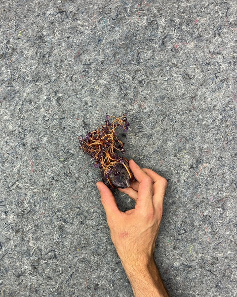 Wire Wrapped Amethyst Crystal Tree Sculpture