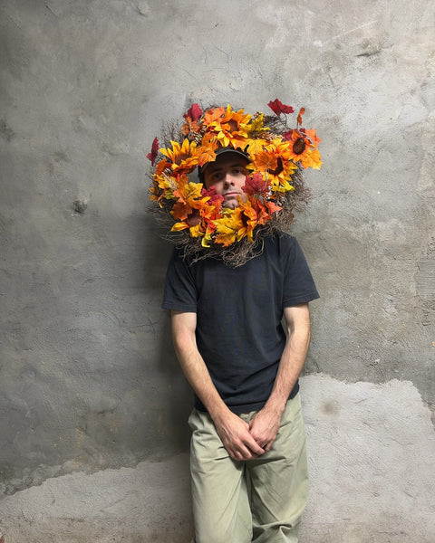 Artificial Autumn Sunflower Wreath