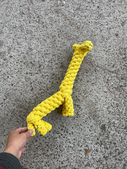 Giraffe Rope Toy for a Dog