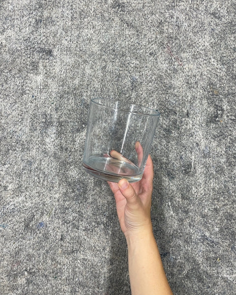 Clear Glass Planter or Vase, 4.5 x 4.5 in