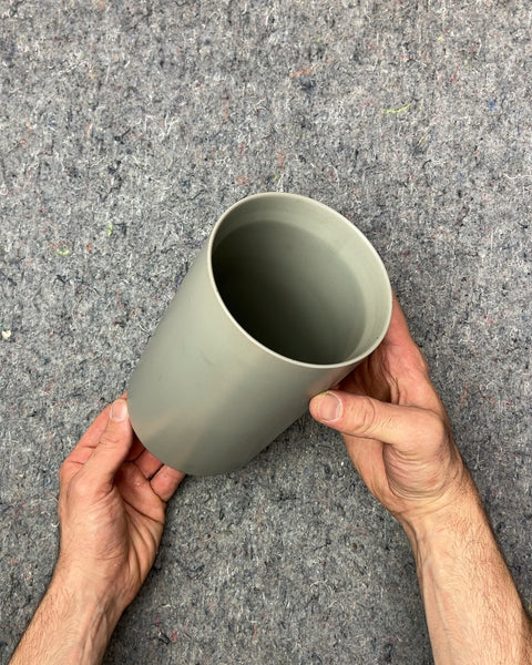 Sexy Gray Ceramic Vase, H8"