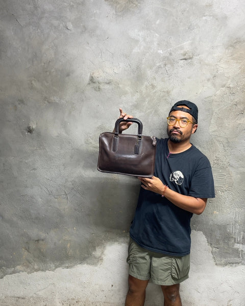 Vintage Coach Leather Briefcase, 13.5x9.5x3"
