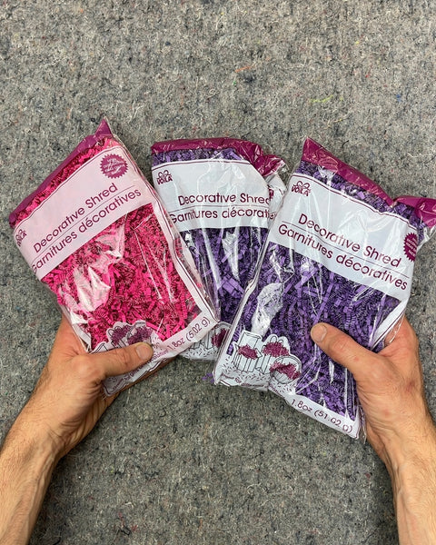 Decorative Shredded Paper, 3-Pack