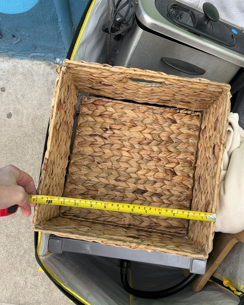 Woven Storage Basket, W13xL13xD8"