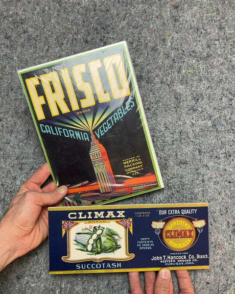Two More Vintage Produce Box Labels
