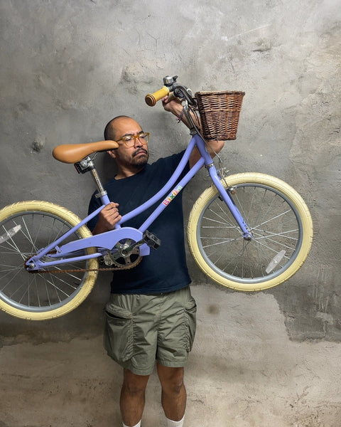 Purple Kids Bicycle with Woven Basket, Needs A Lil' Love, 20" Wheels