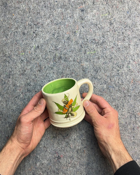 I Love You California Mug with Cannabis Leaf Design