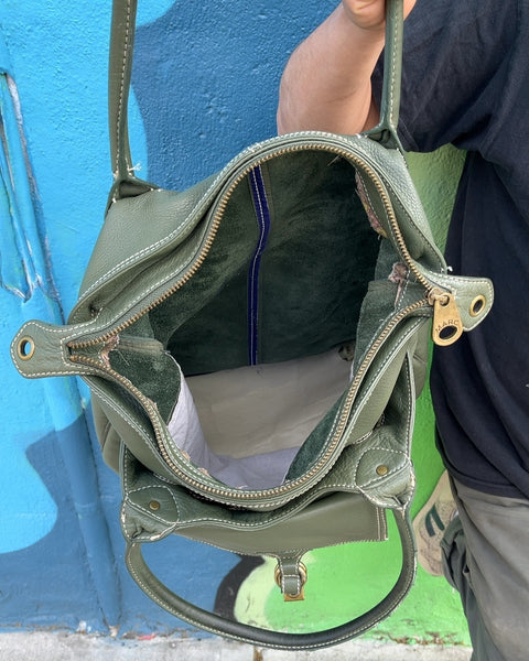 Marc By Marc Jacobs Olive Green Leather Tote Bag
