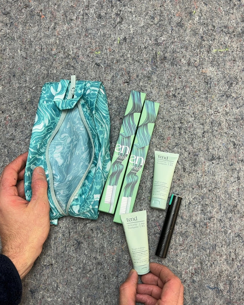 Tend Travel Kit with Toothbrushes and Toothpaste