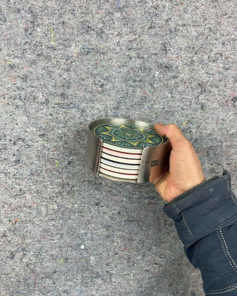 Set of Coasters with Holder