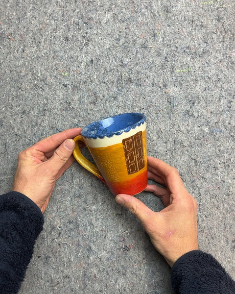 Handmade Ceramic Mug with Lil' Building Design