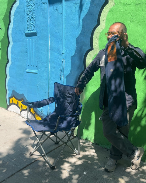 Another Blue Folding Camp Chair with Carry Bag