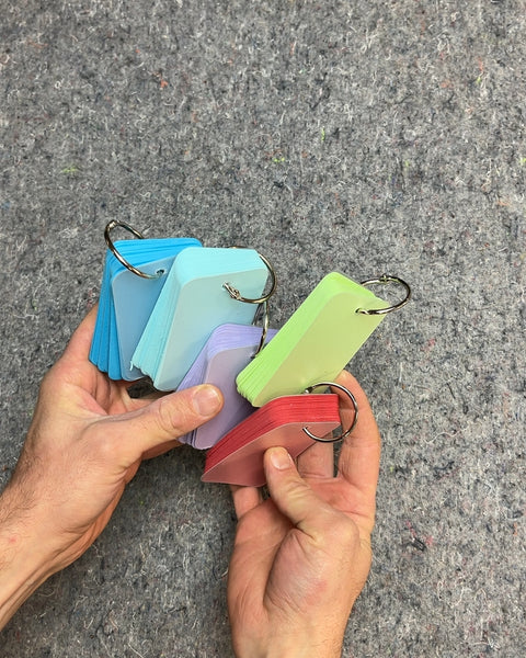 Colorful Flash / Index Cards With Rings