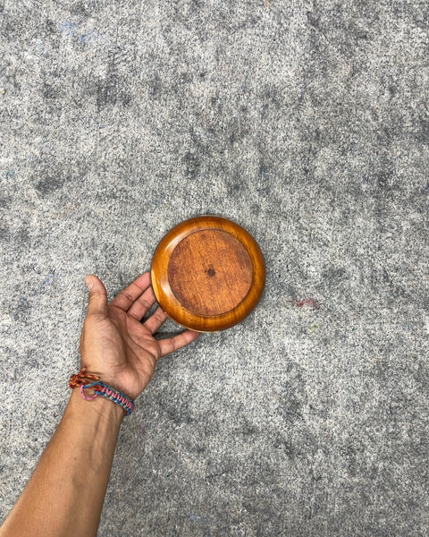 Segmented Wooden Small Serving Bowl