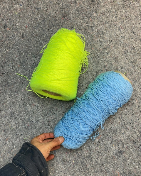 Yarn Spools, Neon Yellow and Blue