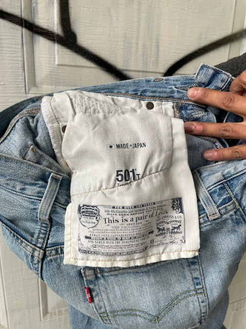 Made in Japan Levi Light Wash 501 Jeans, 30x31"
