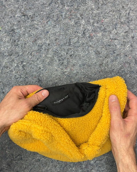 Yellow Fleece Shoulder Bag