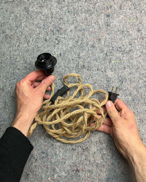 Jute Rope Lamp Cord with Switch