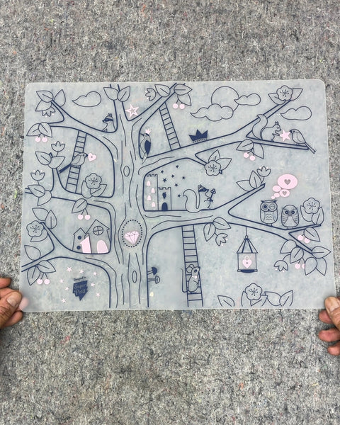 Super Petit Tree Design Silicone Placemat, 16x14"