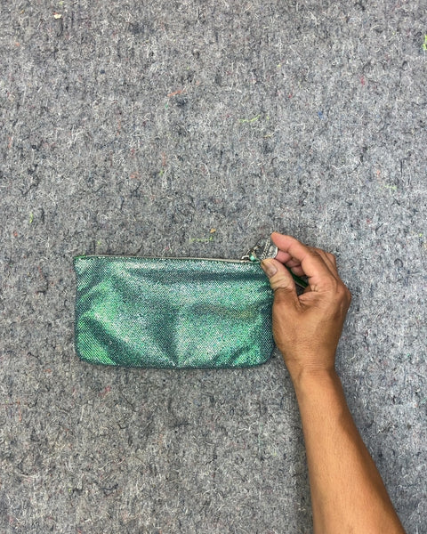 Louison Paris Green Glitter Pouch