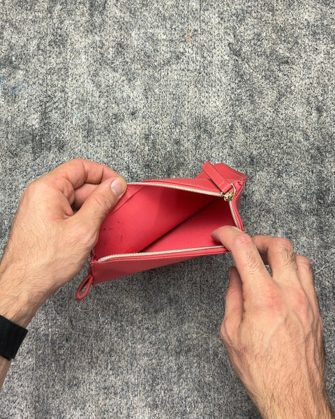 Estee Lauder Leather Zippered Pouch