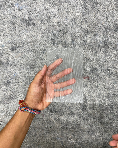 Assorted Textured Clear Architectural Glass Sample Sheets, Set of 8