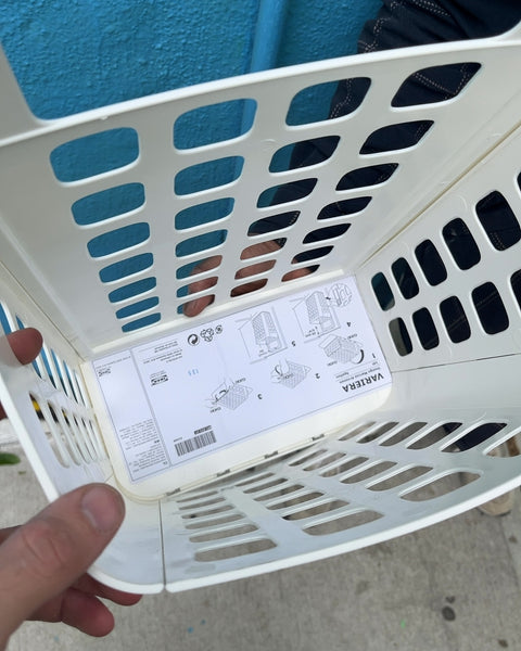 IKEA VARIERA White Plastic Waste Bin For Under The Sink