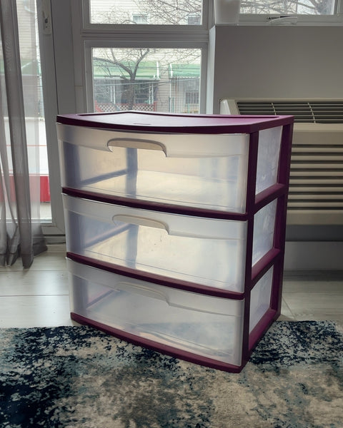 3-Drawer Storage Tower, 21x23x15”