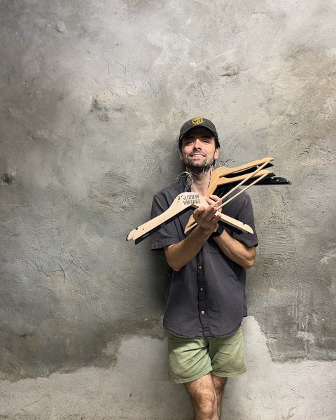 10 Or So Wooden Hangers, Some From J Crew