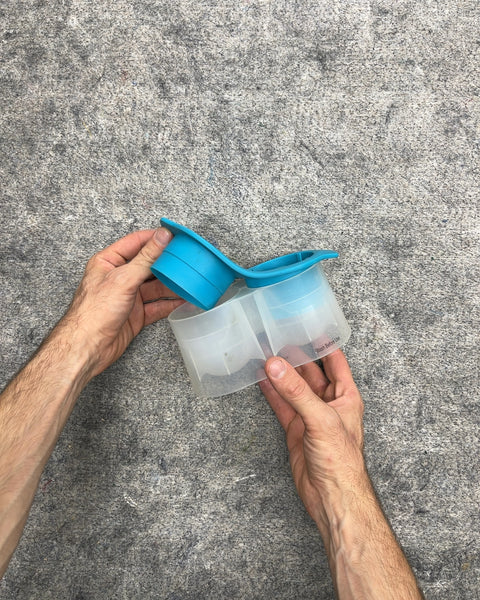 Silicone and Plastic 2-Sphere Ice Ball Mold