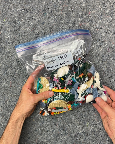 Ziploc Bag of LEGO Botanicals Orchid Pieces