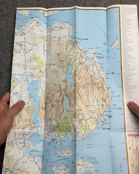 Acadia National Park Waterproof Trail Map