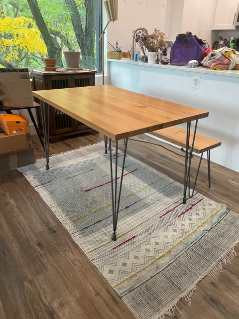 Modern Solid Top Table, 48x30x30”