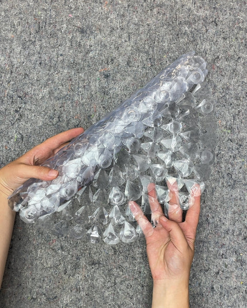 Clear Plastic Shower Mat, 26 x 14 in