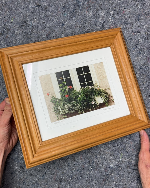 Wood Frame with Window Box Print, 11x13"
