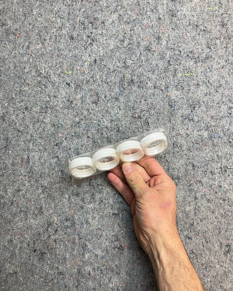 12 White Plastic Shower Curtain Rings