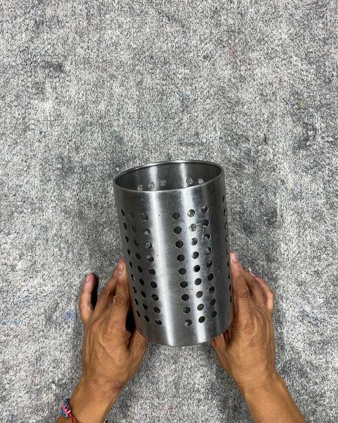 Perforated Stainless Steel Utensil Holder