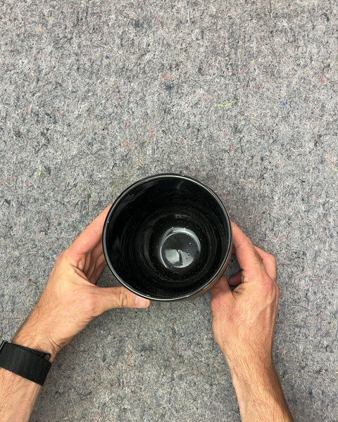 Black Ceramic Planter Pot, 5"