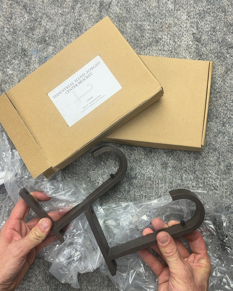 Two Industrial Hand-Forged Brackets From Restoration Hardware