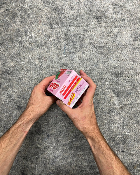 Jell-O and Starburst Strawberry Gelatin Dessert Mix Boxes