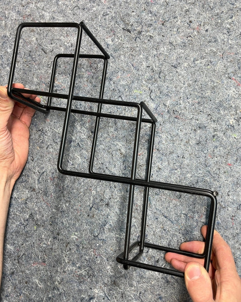 Black Metal Wine Rack, L16"