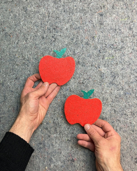 Vintage Apple Shaped Coasters