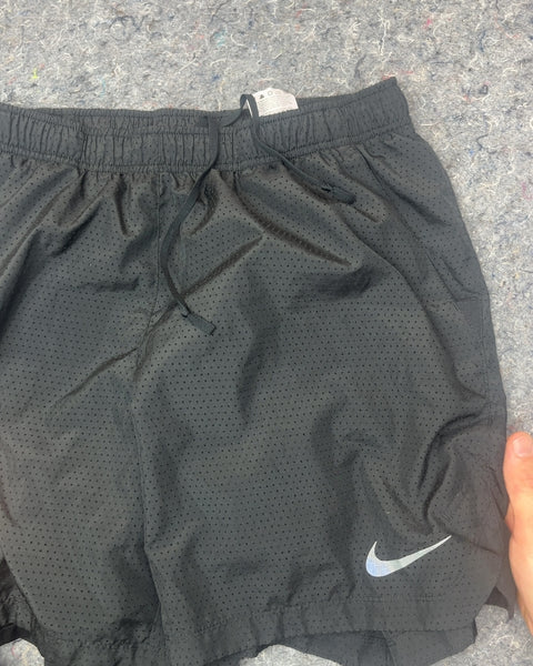 Nike Dri-Fit Black Perforated Athletic Shorts, Size L