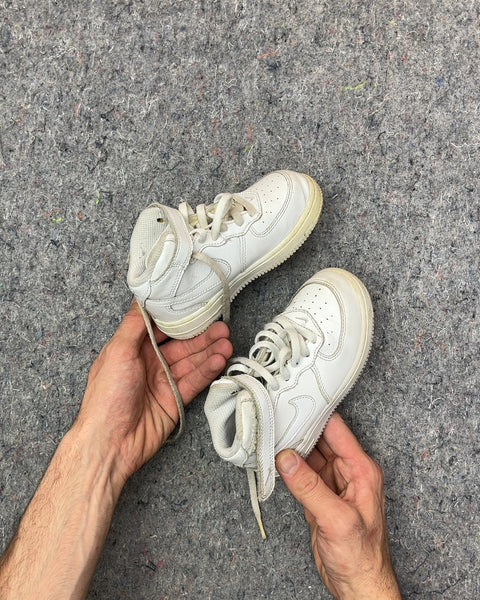 Nike White High Top Sneakers, Size US 9C or EU 26