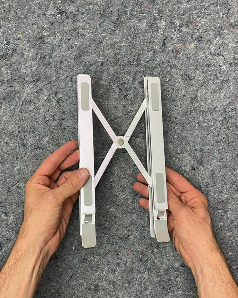 Collapsible Silver Aluminum Laptop Stand