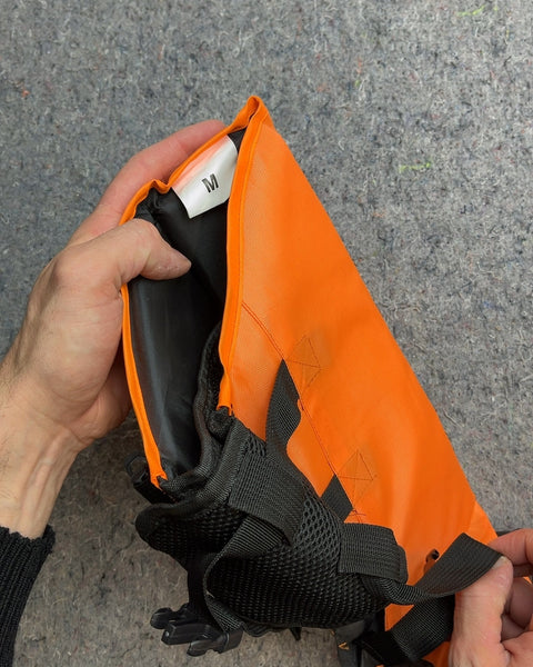Orange Pet Life Vest with Shark Fin, Size M