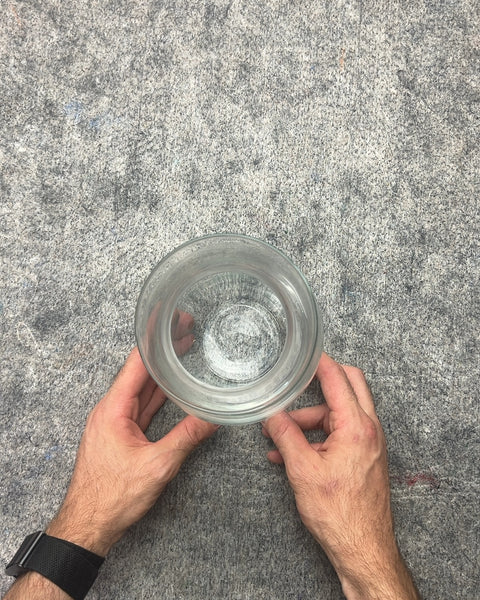 Clear Glass Vase, H8"