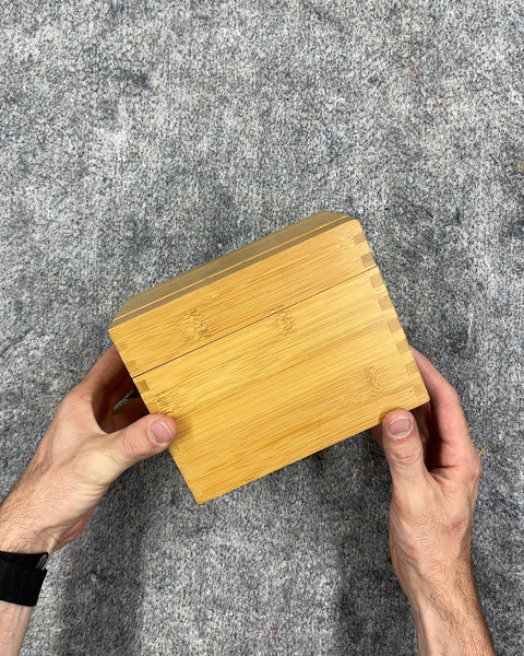 Wooden Box with Hinged Lid For Your Recipe Cards
