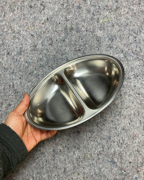 Oneida Stainless Steel Divided Plate